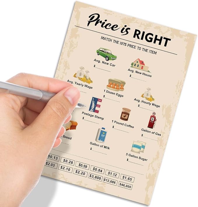 QUPT 50th Birthday Party Games, Price is Right Games, Birthday Party Supplies - Image 4
