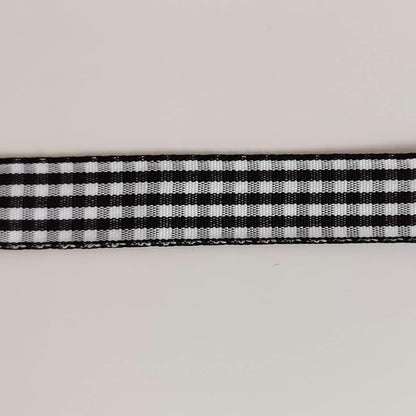 Black and White Wovon Edge Gingham Ribbon 25 Yard Each Roll 100% Polyester - Image 9
