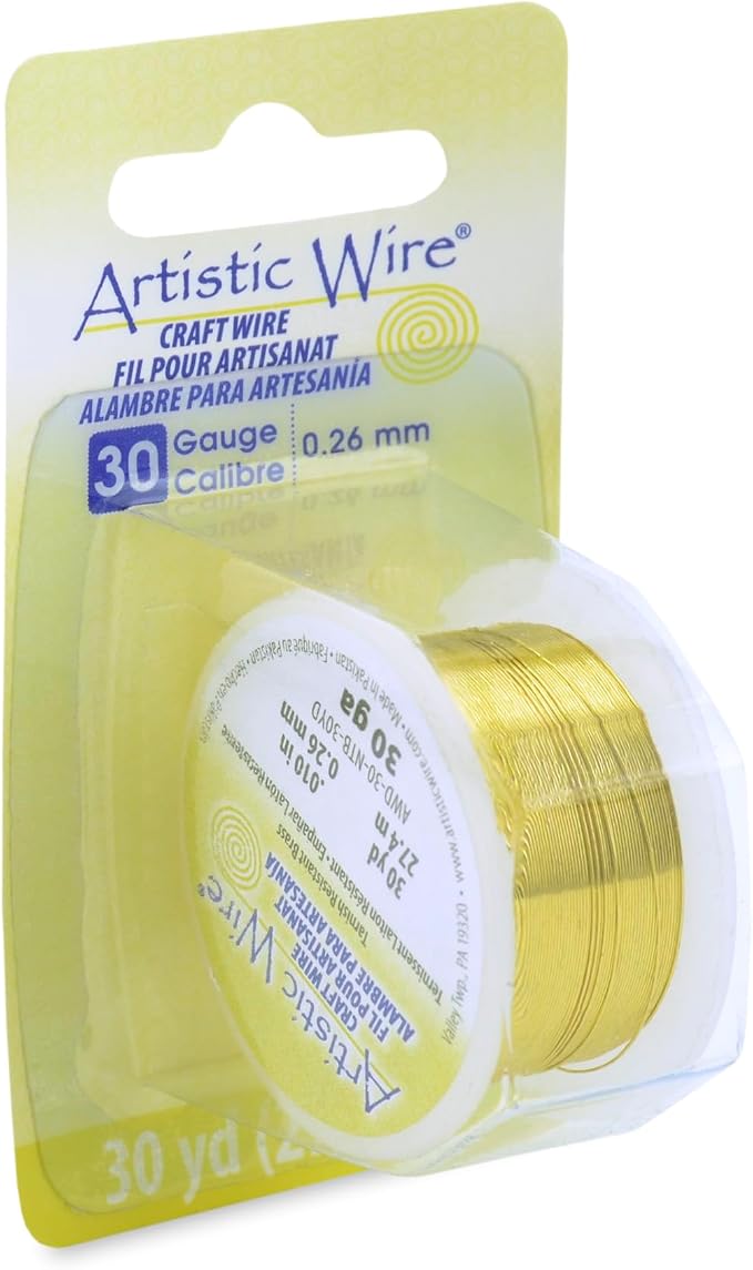 Artistic Wire 30 Gauge Tarnish Resistant Brass Craft Jewelry Wrapping Wire by Unknown