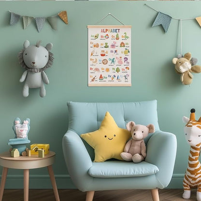 Alphabet Poster Hanger, Alphabet ABC Chart Nursery Decor Wall Decor, Toddler - Image 4