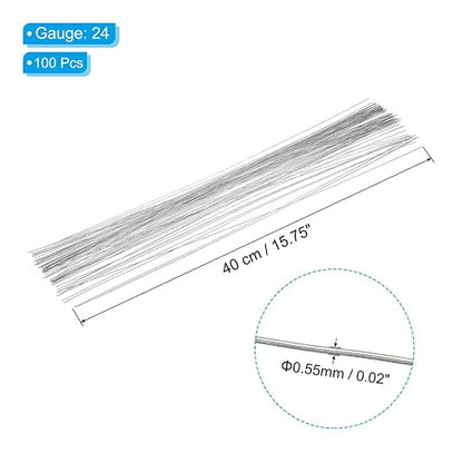 PATIKIL 24 Gauge 16" Floral Stem Wire - Image 2