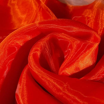 Fynite Orange Organza Fabric by The Yard | 5 Yard Long | 44" Wide | Bridal Soft by FYNITE