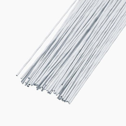 DECORA 18 Gauge White Floral Stem Wire 16 inch, 50/Package - Image 2