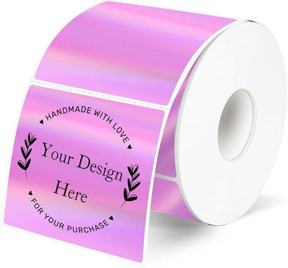 2" x 2" Square Thermal Labels Stickers, Holographic Thermal Stickers Labels by Unknown