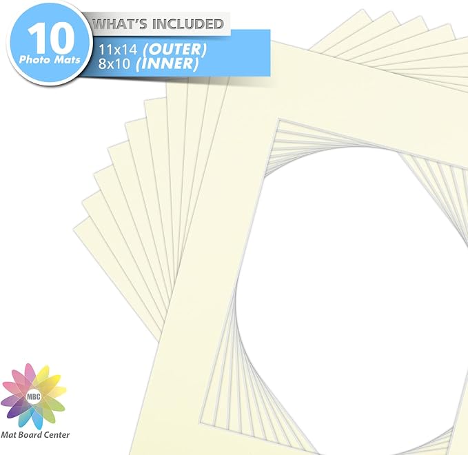 Mat Board Center, 11x14 for 8x10 Ivory Color Mats - Image 4