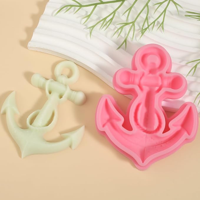 1Pcs Anchor Chocolate Fondant Mold, Food Grade Nautical Anchor Candy Silicone - Image 5