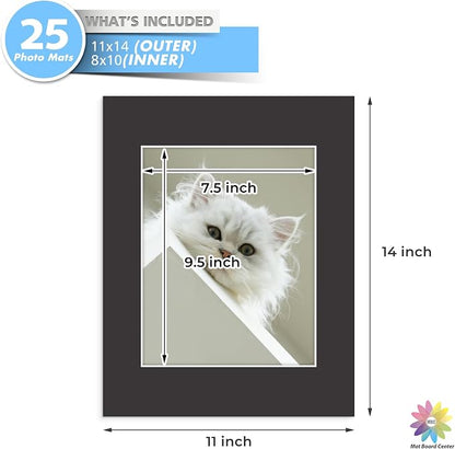 Mat Board Center, 11x14 for 8x10 Black Mats - Image 3