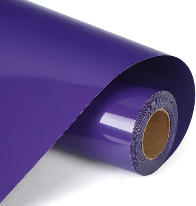 RENLITONG Purple HTV Iron on Vinyl 12Inch by 10ft Roll Heat Transfer Vinyl by RENLITONG