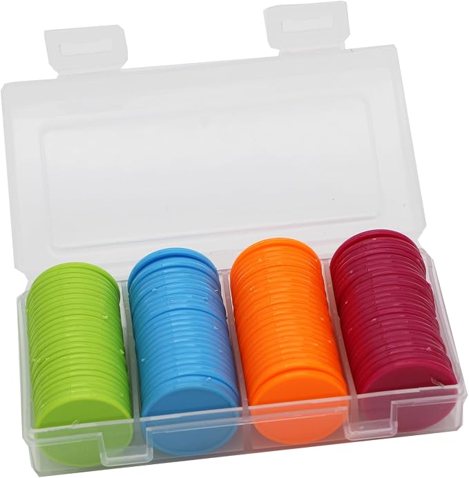 Set of 100 Opaque Plastic Learning Counters Mini Poker Chips Game Tokens - Image 2