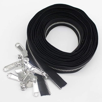 YaHoGa #5 Metal Zippers by The Yard Bulk 4 Yards + 10 pcs Sliders - Image 3