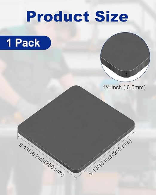 Rocaris 12 X 12 X 1/4 Inch A36 Steel Plate Hot Rolled, Square Base Plate - Image 2