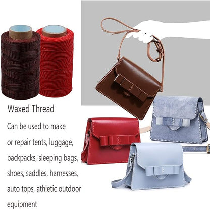 MIUSIE Colorful 284Yards Leather Sewing Waxed Thread-Practical Long Stitching - Image 3