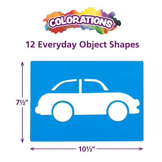 Colorations Large Washable Plastic Everyday Objects Stencils - Image 4