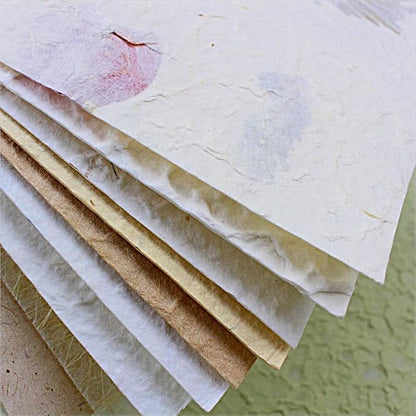 Textured Handmade Paper Sheets for Crafts, A5 Thick Rough Mulberry Recycled - Image 6