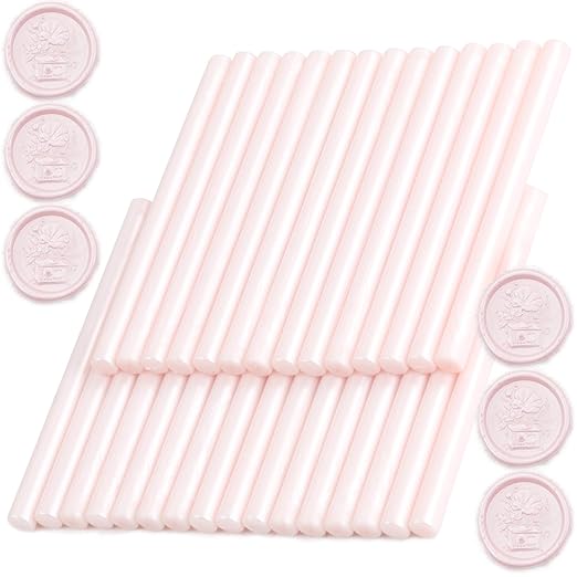 Light Pink Wax Seal Sticks, HOSEALING Glue Gun Wax Seal Sticks by HOSEALING