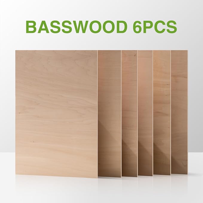 ROBOTIME 6-Pack Basswood Sheets 1/8" - Image 3