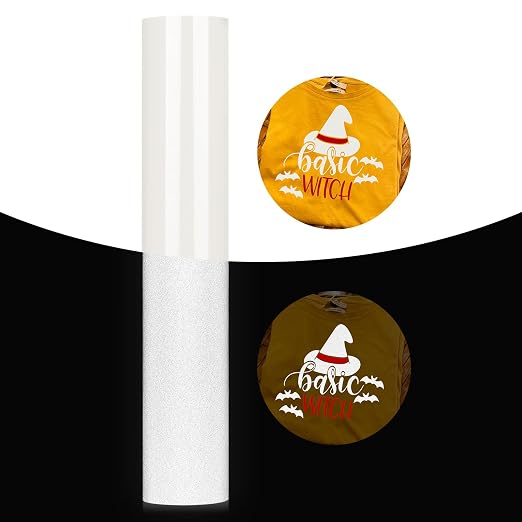 GIRAFVINYL White Reflective HTV Heat Transfer Vinyl by GIRAFVINYL