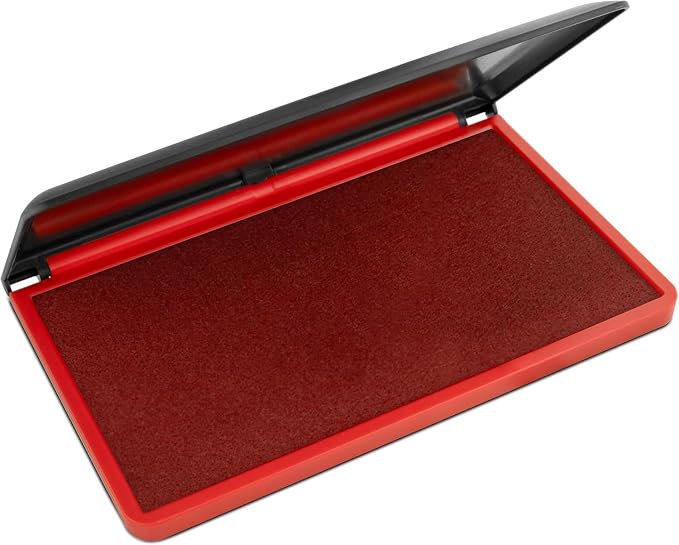 MaxMark Large Premium RED Ink Stamp Pad by Maxmark