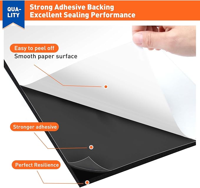 MAGZO Adhesive Foam Padding 1/8" Thick x 12" W x 59" L, Closed Cell Foam Sheet - Image 3