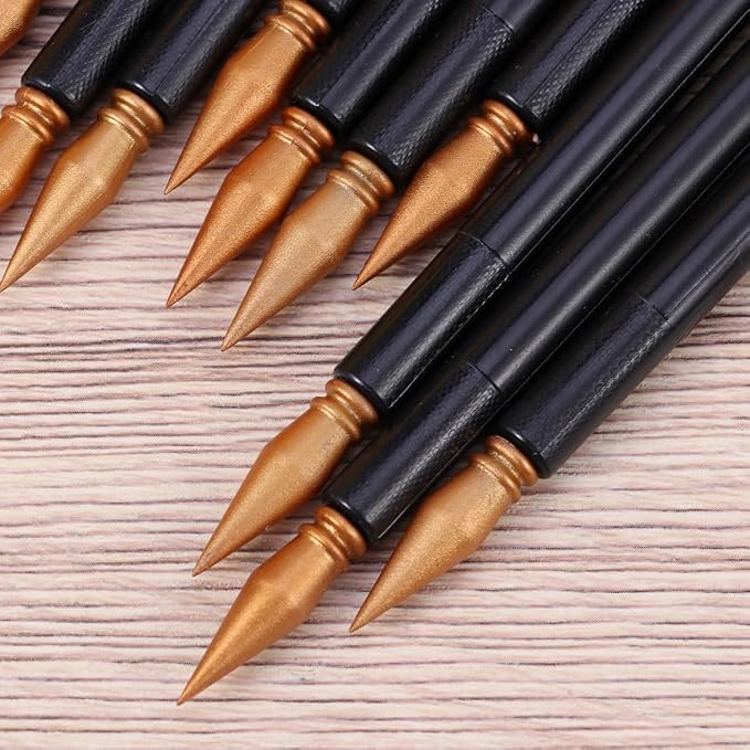 EXCEART Scratch Brush 10 Pcs Set Black Plastic Scratch Painting Pens - Image 7