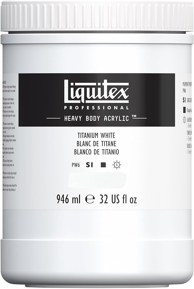 Liquitex Professional Heavy Body Acrylic Paint, 32-oz Pot, Titanium White by Liquitex