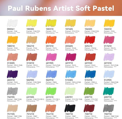Paul Rubens Professional Soft Pastels, 36 Colors Chalk Pastels, Non Toxic - Image 5