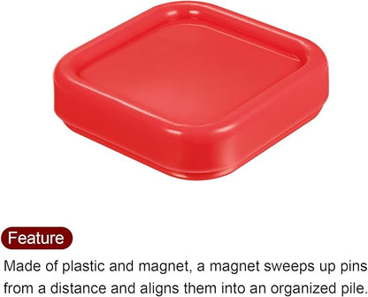 HARFINGTON Magnetic Pin Cushion Square Plastic Magnetic Sewing Pin Holder - Image 4