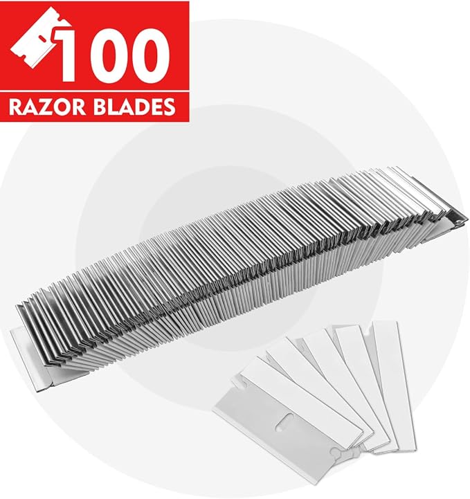 WORKPRO 100-Pack Single Razor Edge Blades, Industrial Scraper Razor Blades - Image 5