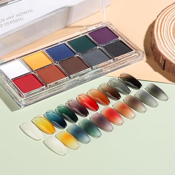 10 Colors Solid Fluorescent Neon Pigment Powder Set Gradient Iridescent Aurora - Image 4