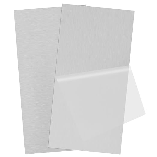 2Pack 6061 T651 Aluminum Sheet Metal 4 x 8 x 1/4 Inch Plain Thin Aluminum Plate by Lswteiz