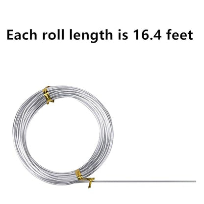 6 Rolls Silvery DIY Craft Art Aluminum Wire, 3mm in Diameter - Image 3