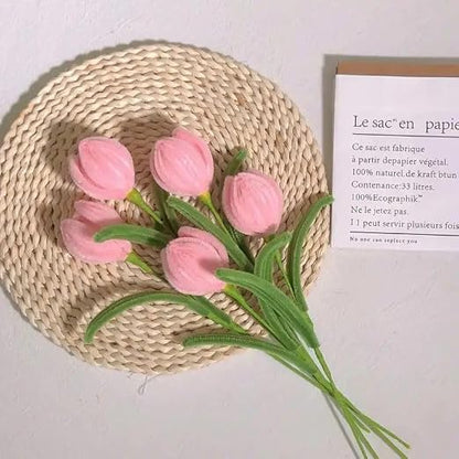 100 Pieces Pipe Cleaners Chenille Stem, Pastel Pink Color Pipe Cleaners Set - Image 2