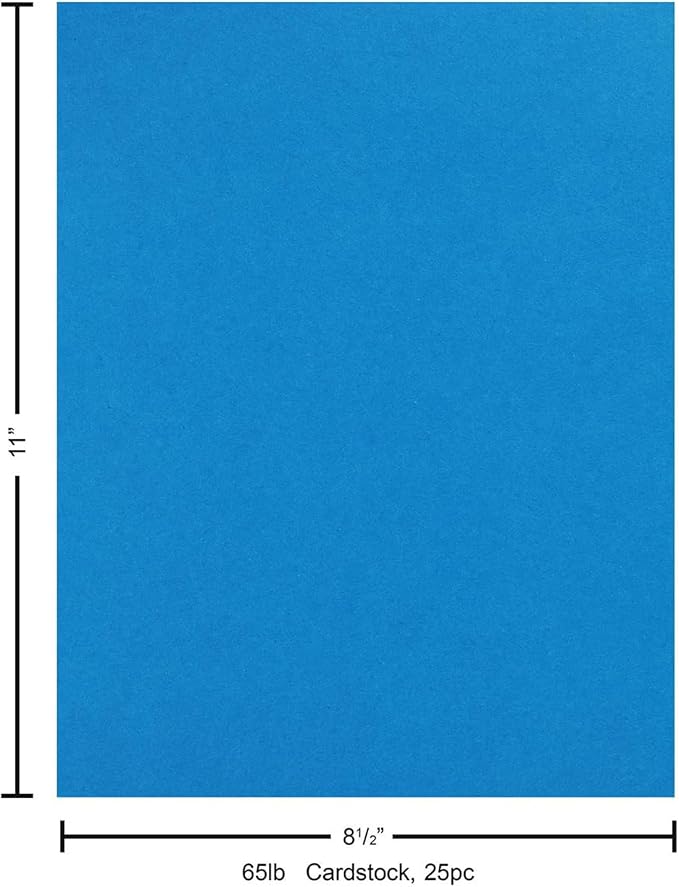 PA Paper Accents Stash Builder Cardstock 8.5" x 11" Bright Blue, 65lb Colored - Image 7