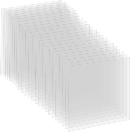 24 Pack 4 Mil Clear Mylar Stencil Sheets, Laser Cutting, Gyro-Cut Tool Template by Sakola
