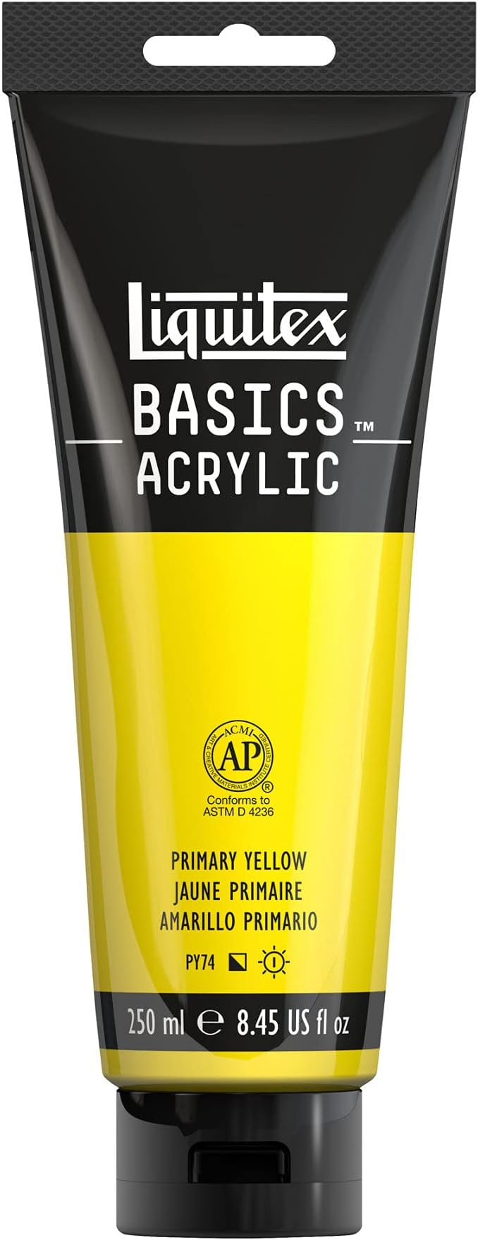 Liquitex BASICS Acrylic Paint, 250ml Tube, Primary Yellow by Liquitex