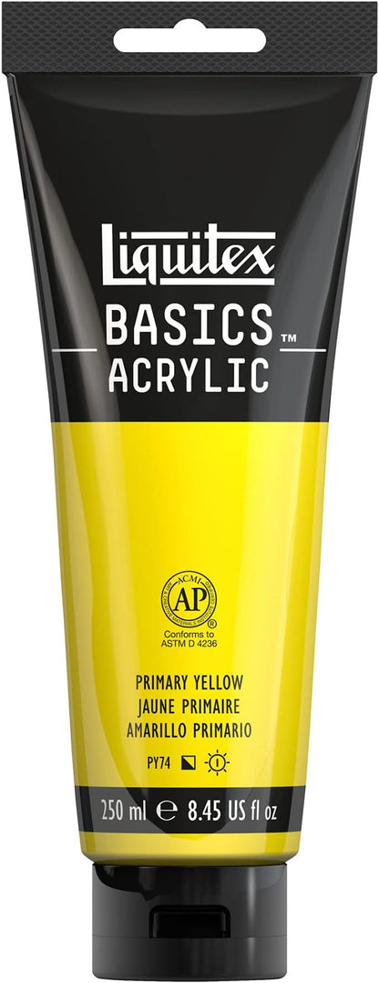 Liquitex BASICS Acrylic Paint, 250ml Tube, Primary Yellow by Liquitex