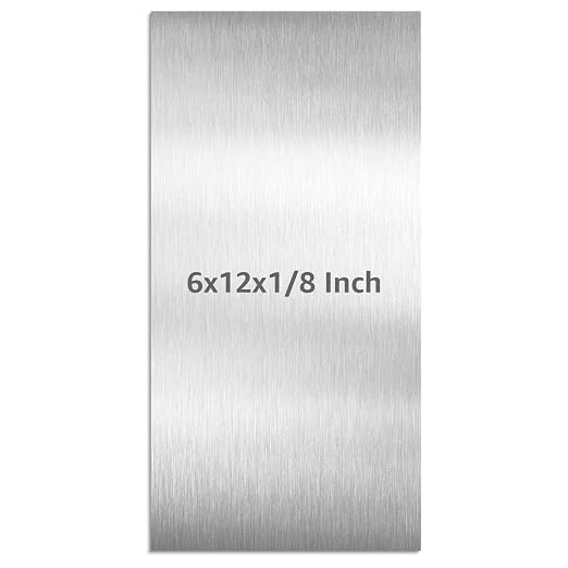 6061 T651 Aluminum Sheet Metal 6" x 12" x 1/8" Rectangle Metal Plate Covered by AMZDEPOT