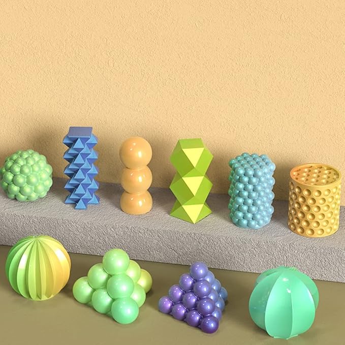 10 Pcs Geometric Candle Mold, Unique Candle Molds - Image 3