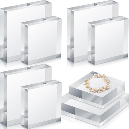 Remerry 8 Pieces Acrylic Display Block 3 x 3 x 1 Inch by Remerry