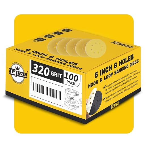 100PCS 5 Inch 320 Grit 125mm 8 Hole Sanding Discs Sandpaper - Image 7