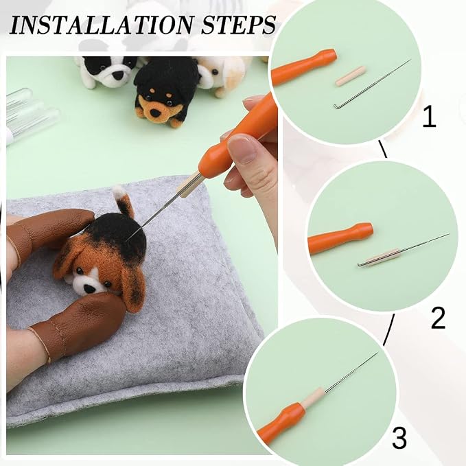 Mayboos Needle Felting Kit, 12 Pieces Doll Making Wool Needle Felting Starter - Image 6