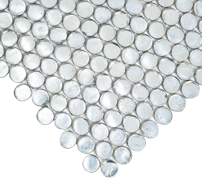 Glass Penny Round 1.03 sq ft/Piece Pack of 1, Kitchen Backsplash, Shower Walls - Image 8