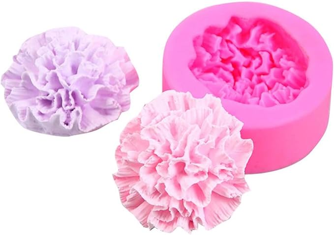 Carnation Flower Silicone Mold for Fondant Chocolate Candy Cake Decorating - Image 6