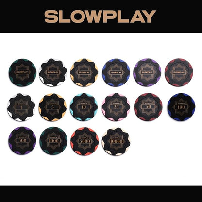 SLOWPLAY Nash Clay Poker Chips, 14 Grams Heavyweight Clay Composite, 40mm Large - Image 3