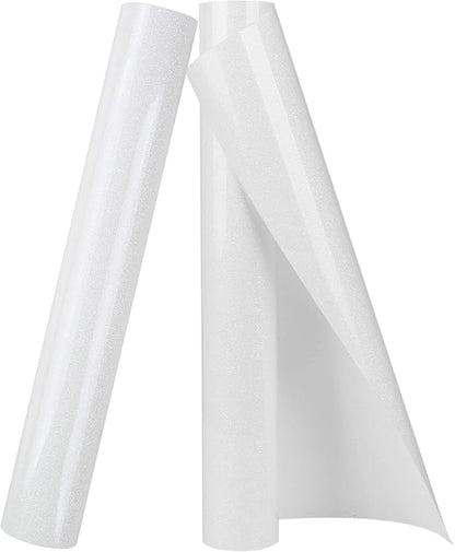 TORC White Glitter HTV Heat Transfer Vinyl Rolls Iron on Vinyl by TORC