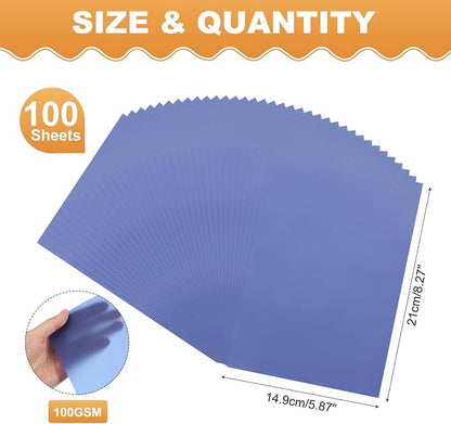 MECCANIXITY 100 Sheet Colored Vellum Paper 5.9" x 8.3", 100gsm Translucent - Image 2
