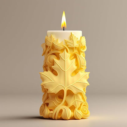 Maple Leaf Candle Molds, 3D Reusable Silicone Molds, Unique Resin Wax Concrete by Unknown