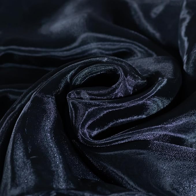 Fynite Black Organza Fabric by The Yard | 20 Yard Long | 44" Wide | Bridal Soft by FYNITE