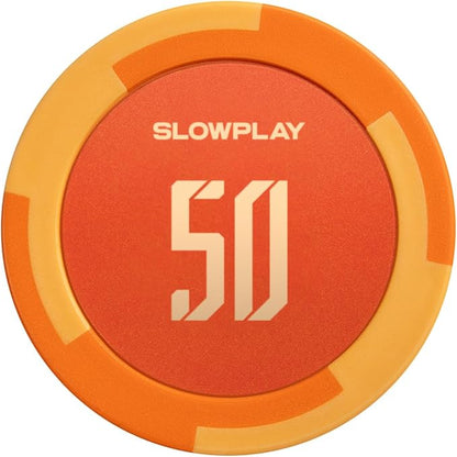 SLOWPLAY Godel Clay Poker Chips, 14 Grams Heavyweight Clay Composite, 40mm by SLOWPLAY