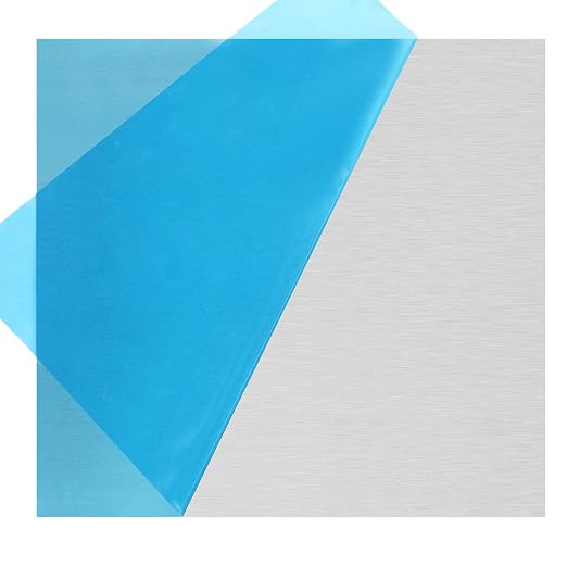 5052 H32 Aluminum Sheet 12x12x1/16 Inch, 1.5mm Thick, Protective Film, by Lswteiz